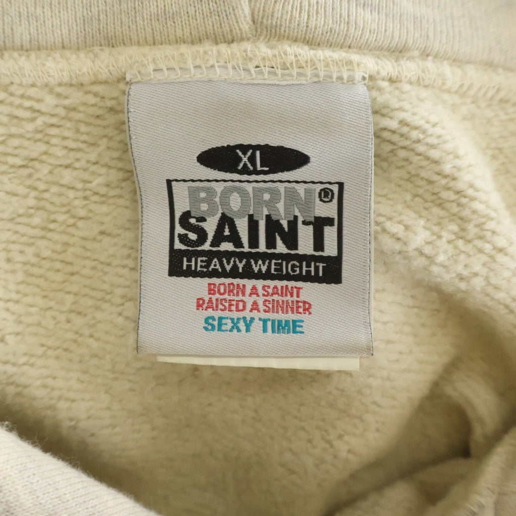 SAINT MICHAEL(セントマイケル) 24SS ×BORN RAISED BR HOODIE LA ボーンレイズド グラフィックプリント スタッズ装飾 プルオーバースウェットパーカー フーディー マルチ SM-YS8-0000-C11