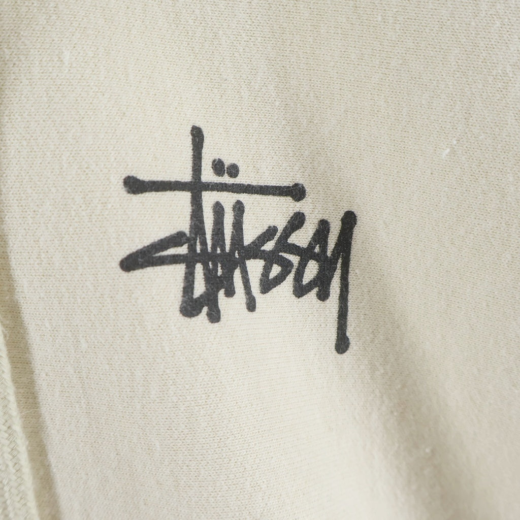 STUSSY(ステューシー) Basic Stussy Full Zip Hooded Sweat ベーシック ステューシー フルジップアップパーカー フーディー ベージュ 1974762