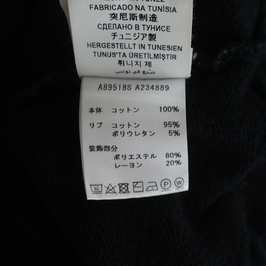 VERSACE(ヴェルサーチ) Logo Sweatshirt ロゴ刺繍 クルーネックスウェットトレーナー ブラック/ゴールド A89518S