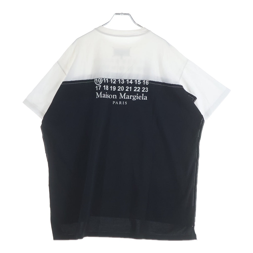 Maison Martin Margiela(メゾンマルタンマルジェラ) 20SS Spliced Numbering Print S/S Tee ナンバリング プリント オーバーサイズ クルーネック半袖Tシャツカットソー S50GC601 S22816