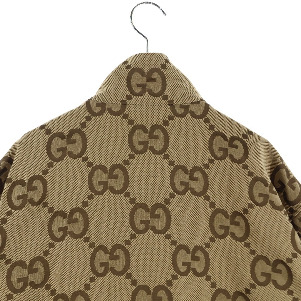 GUCCI(グッチ) 21AW ジャンボGG キャンバス ジップアップジャケット ブルゾン ブラウン 680812