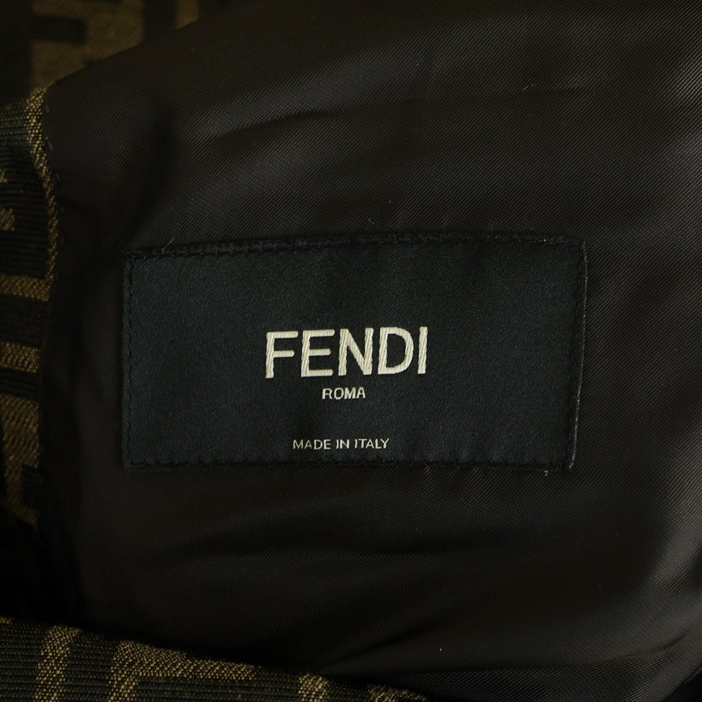 FENDI(フェンディ) ズッカ柄 2B テーラードジャケット ブラウン FJ0498 A4QQ