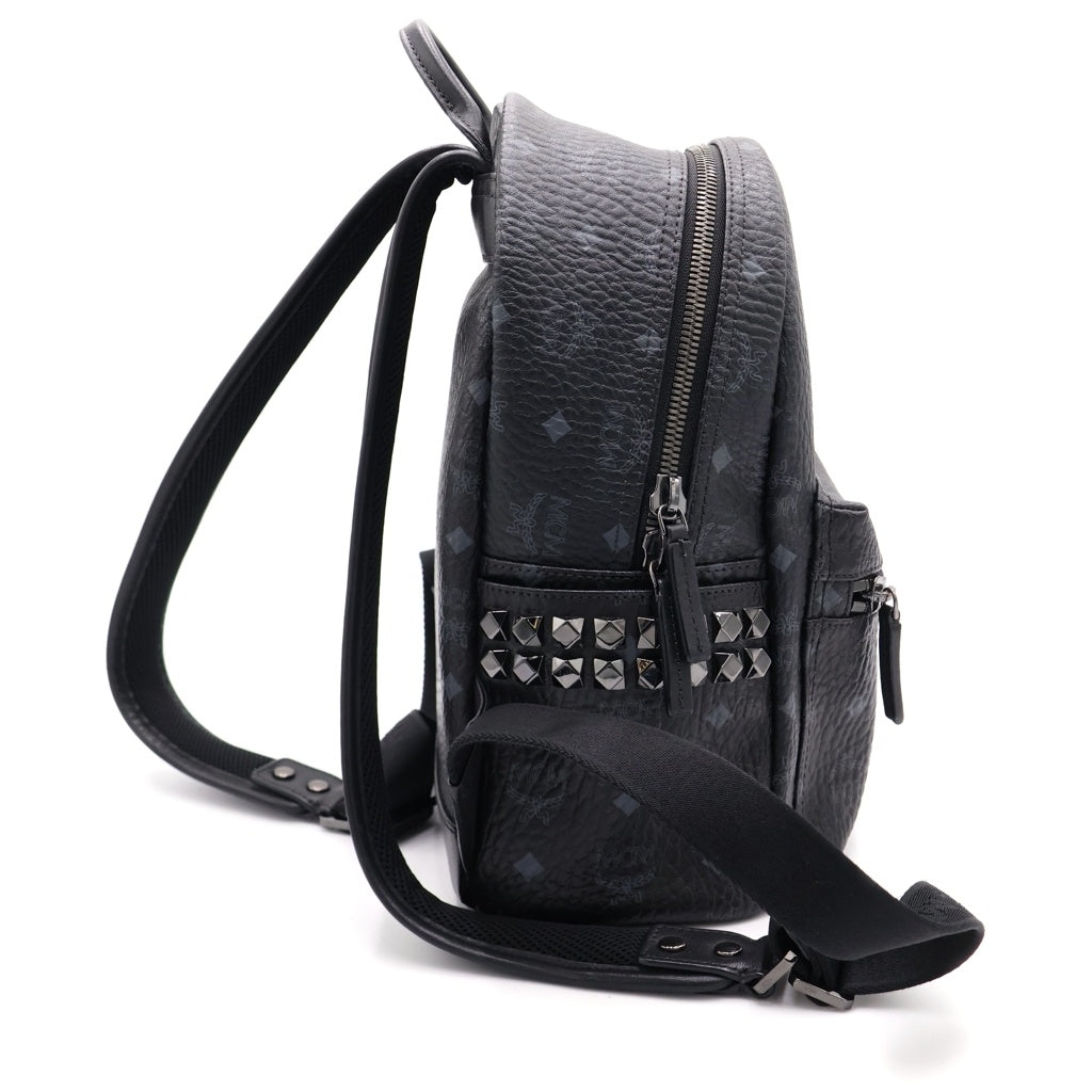 MCM(エム シー エム) Stark サイドスタッズ バックパック ヴィセトス リュック ブラック MMK6SVE37BK001