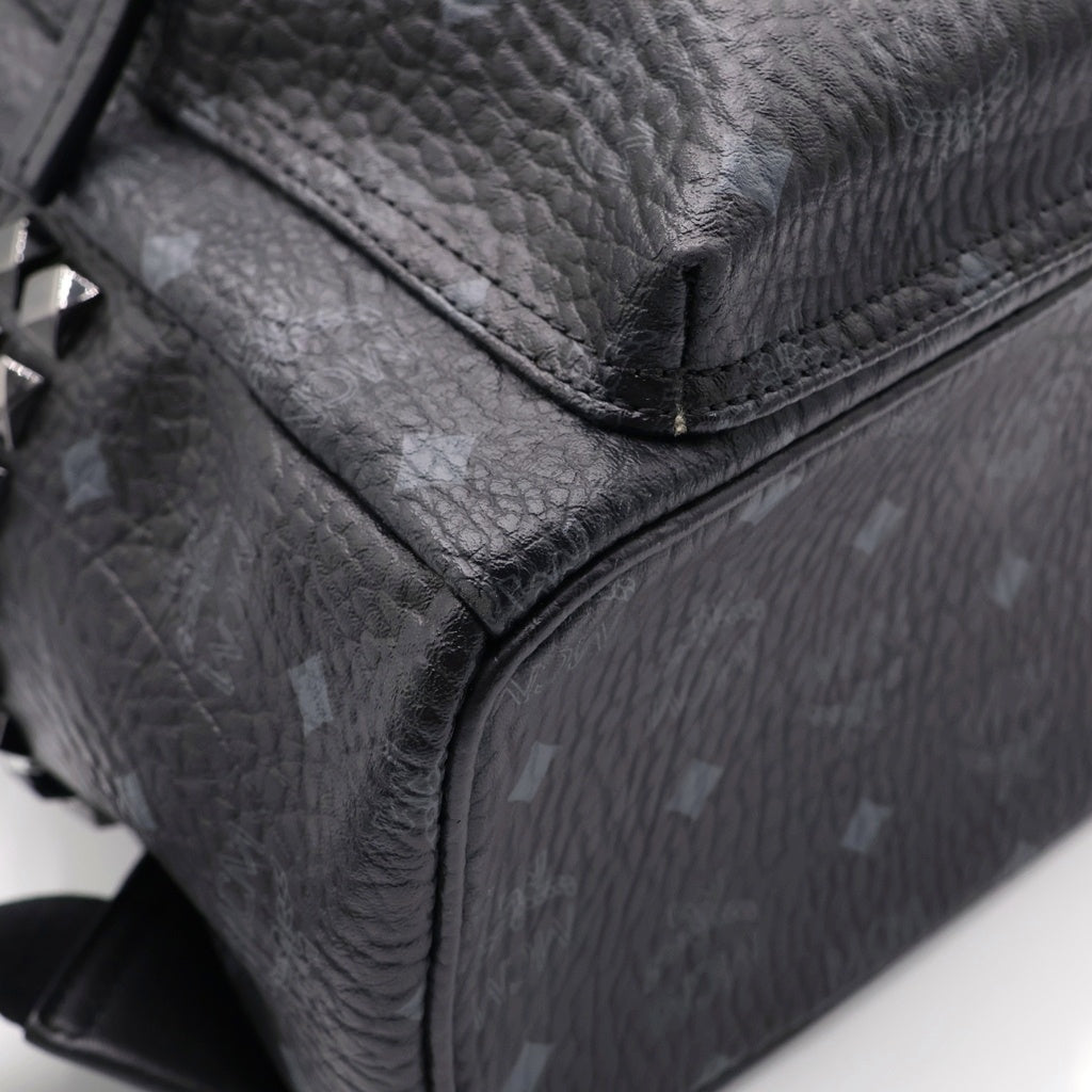 MCM(エム シー エム) Stark サイドスタッズ バックパック ヴィセトス リュック ブラック MMK6SVE37BK001