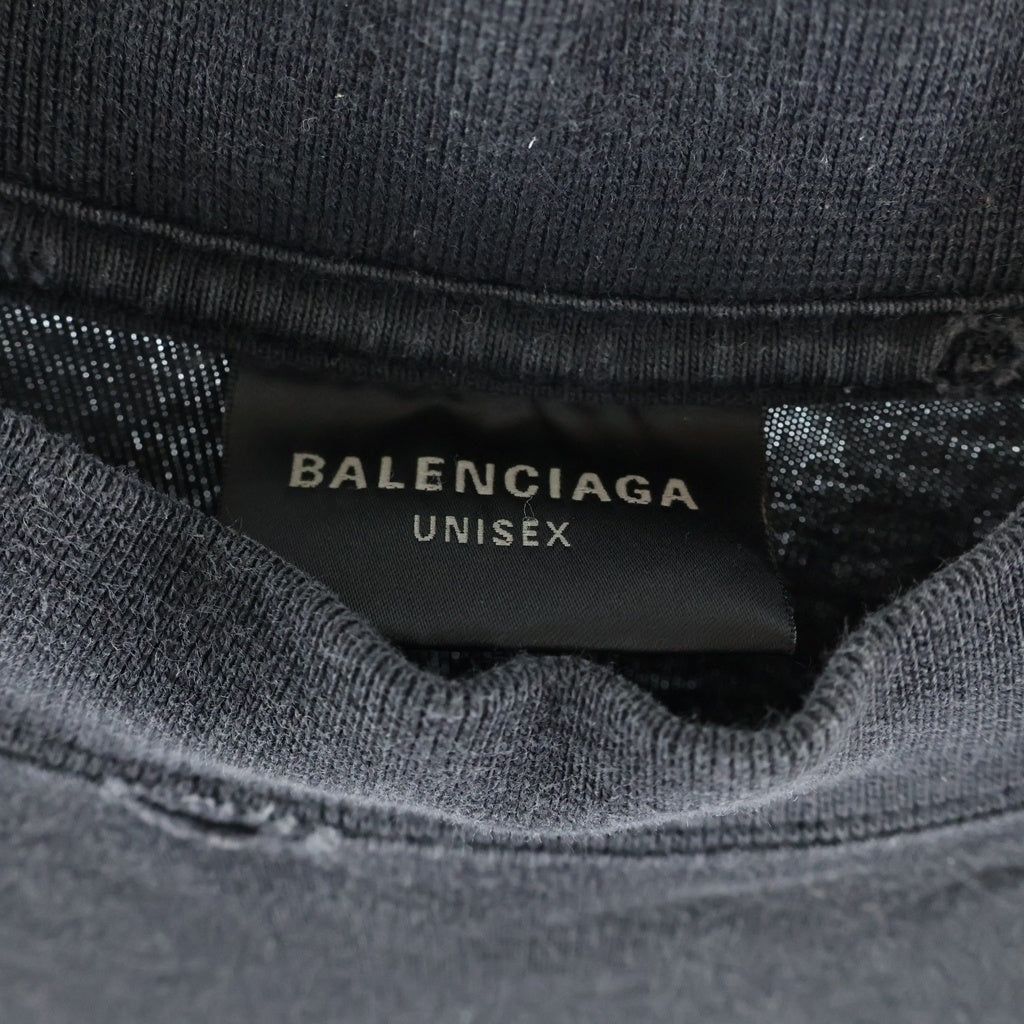 BALENCIAGA(バレンシアガ) 23SS COLLEGE LOGO PRINT カレッジロゴ プリント クルーネック半袖Tシャツカットソー ブラック 739784 TOVK1