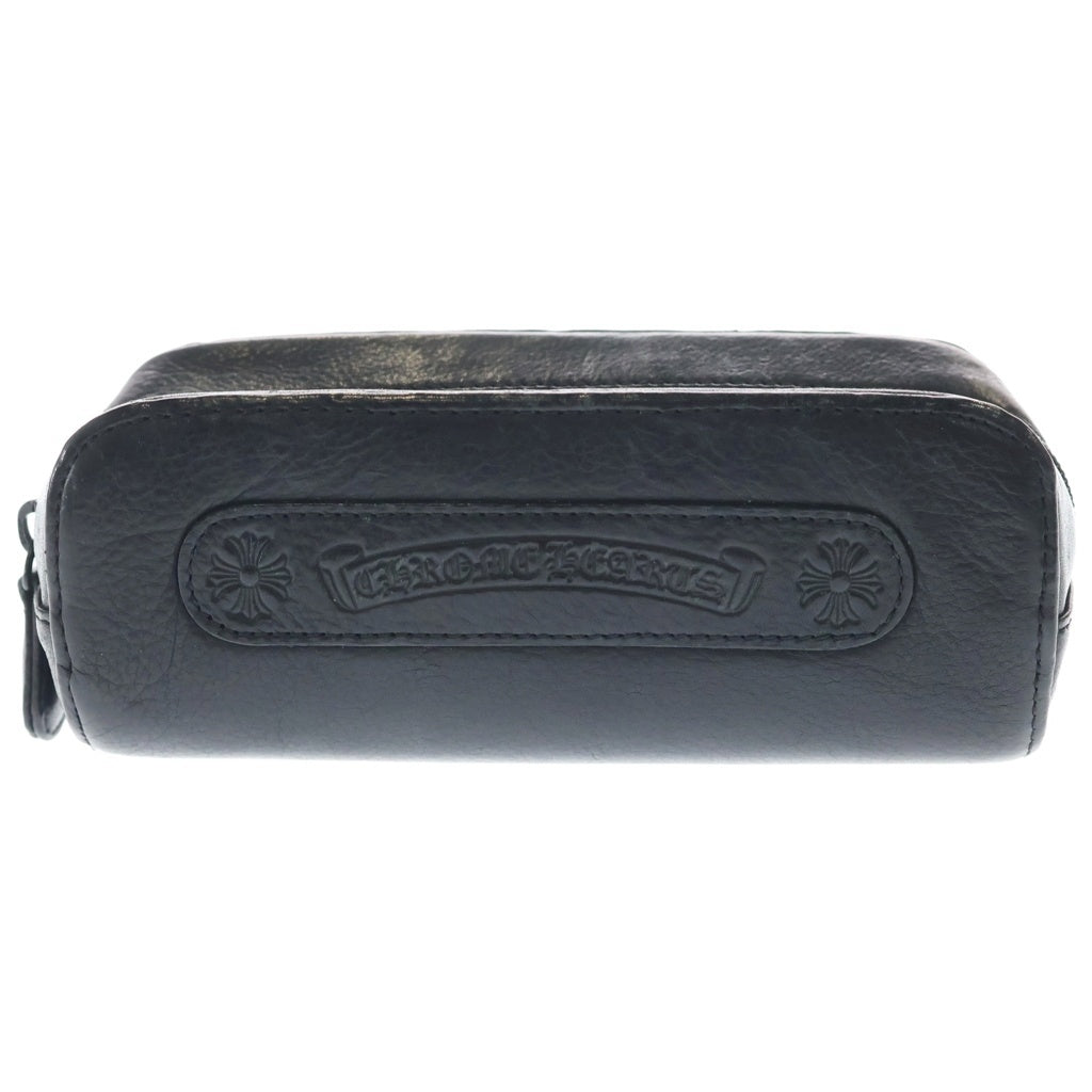 CHROME HEARTS(クロムハーツ) EYEWEAR CASE アイウェアケース レザー ジップ メガネケース ブラック