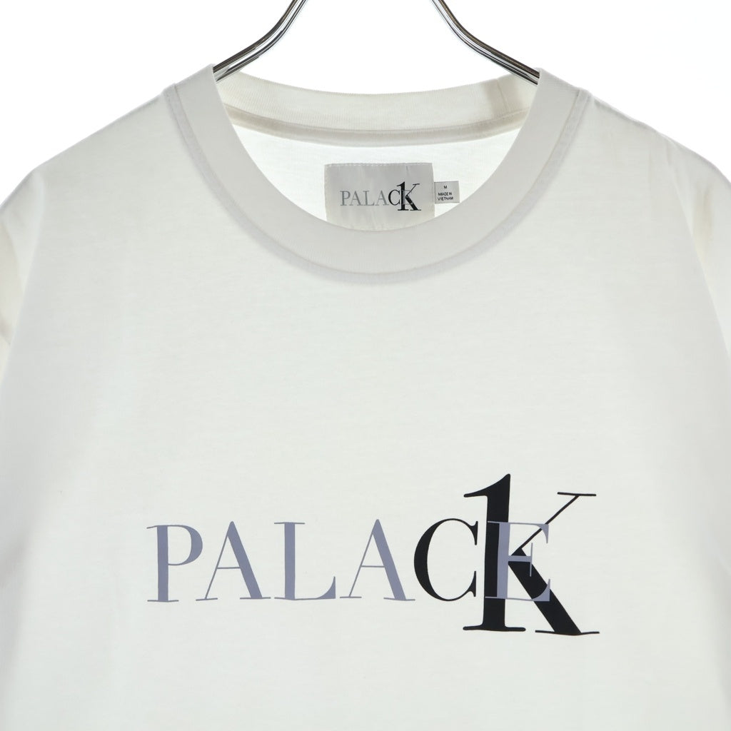 Palace Skateboards(パレススケートボーズ) 22SS ×CALVIN KLEIN SS LOGO TEE EMBROID パレス プリントロゴ 半袖Tシャツ カットソー グレー 40317UC
