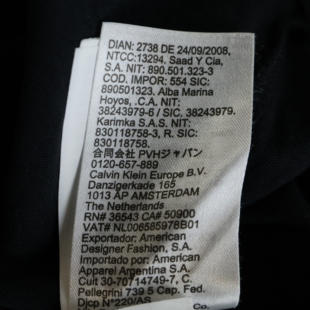 Palace Skateboards(パレススケートボーズ) 22SS ×CALVIN KLEIN SS LOGO TEE EMBROID パレス プリントロゴ 半袖Tシャツ カットソー ブラック 40317UC