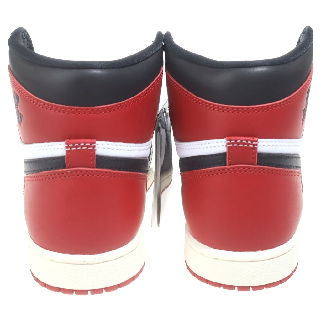NIKE(ナイキ) Air Jordan 1 Retro High OG Black Toe Reimagined エアジョーダン1 レトロ ハイ OG ブラックトゥ リイマジンド レッド/ホワイト US8.5/26.5CM DZ5485-106