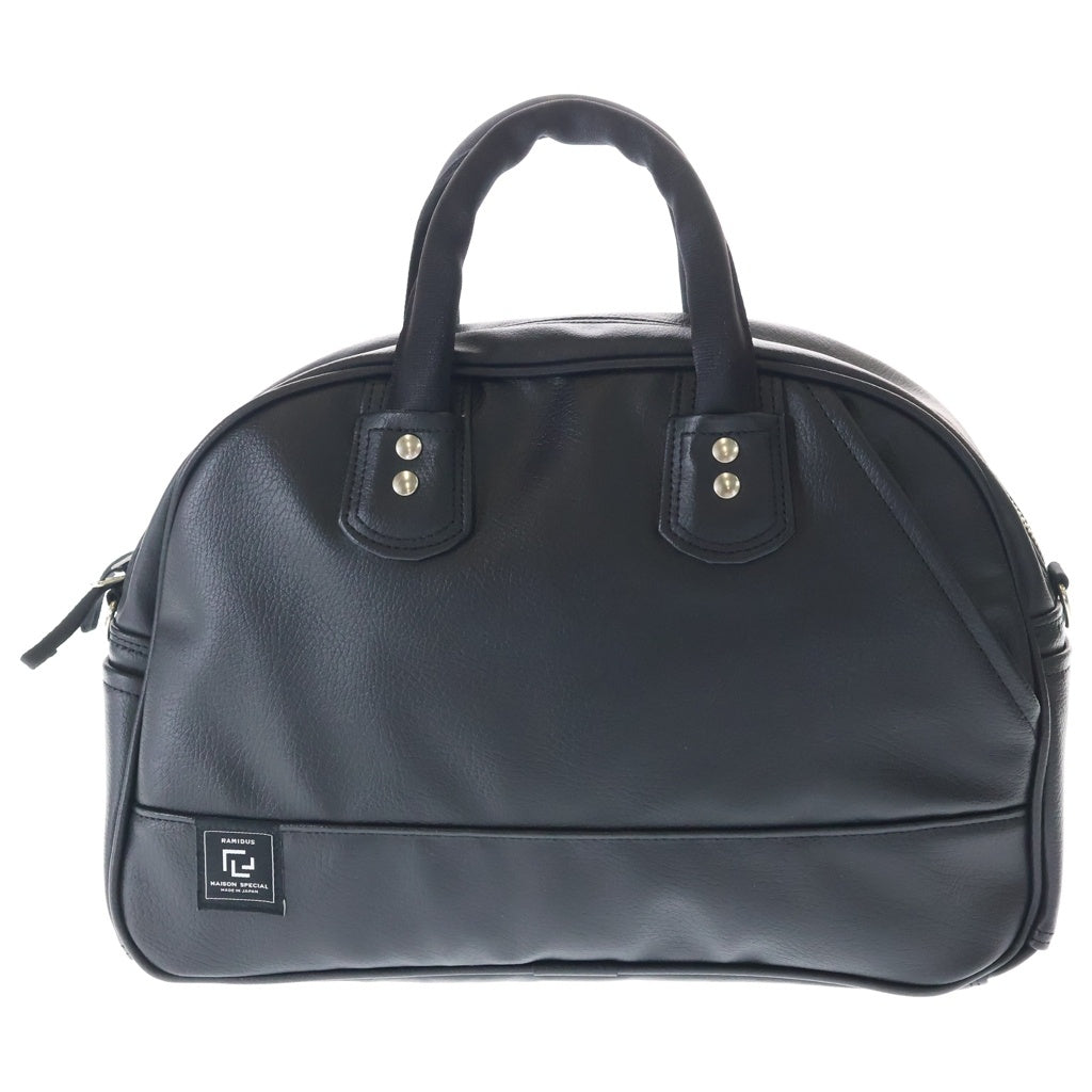 RAMIDUS(ラミダス) ×MIASON SPECIAL Collaboration 2WAY Boston Bag PVC メゾンスペシャル コラボレーション 2WAY ボストンバッグ ブラック レディース