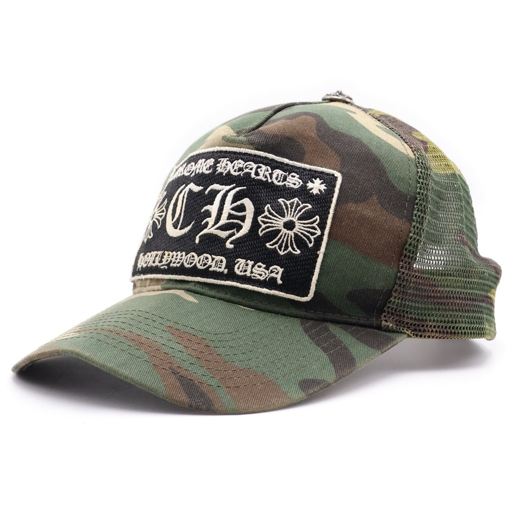CHROME HEARTS(クロムハーツ) OLD TRUCKER CAP オールド クロスボール メッシュキャップ 迷彩 カモ柄 レディース