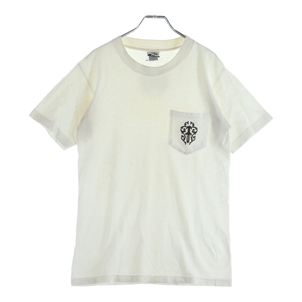 CHROME HEARTS(クロムハーツ) OLD Vine Dagger S/S Horseshoe Crewneck オールド ヴァインダガー ホースシュー バックロゴ クルーネック半袖Tシャツカットソー ホワイト