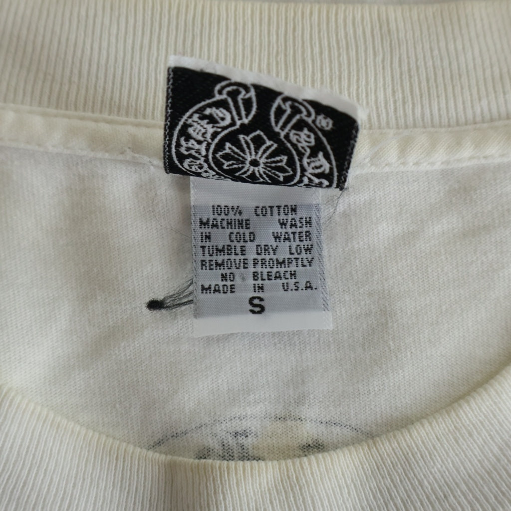 CHROME HEARTS(クロムハーツ) OLD Vine Dagger S/S Horseshoe Crewneck オールド ヴァインダガー ホースシュー バックロゴ クルーネック半袖Tシャツカットソー ホワイト