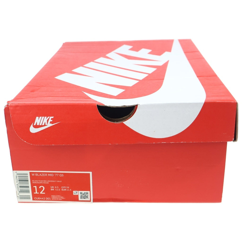 NIKE(ナイキ) Women's Blazer Mid 77 Black Team Red University Gold ナイキ ウィメンズ ブレーザー ミッド 77 ミッドカットスニーカー US12/29CM CU6442-001