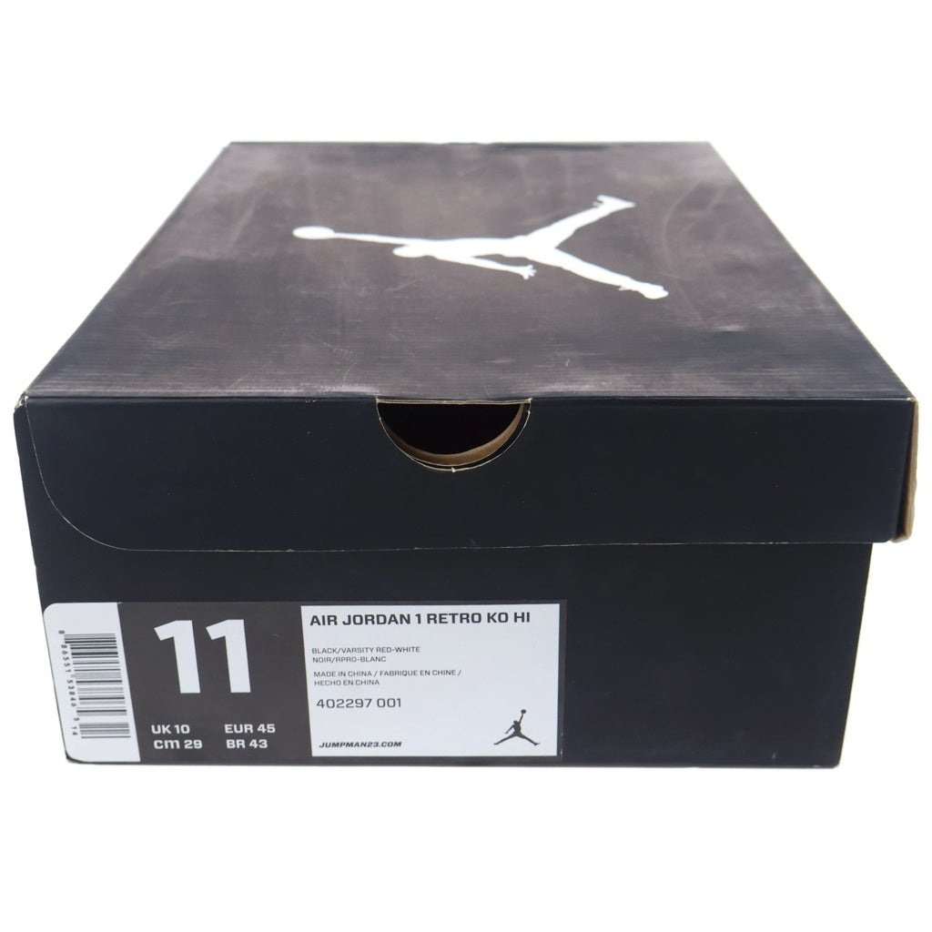 NIKE(ナイキ) Air Jordan 1 Retro High KO Bred (2012) ナイキ エアジョーダン1 レトロ ハイ KO ブレッド (2012) ハイカットスニーカー US11/29CM 402297‐001