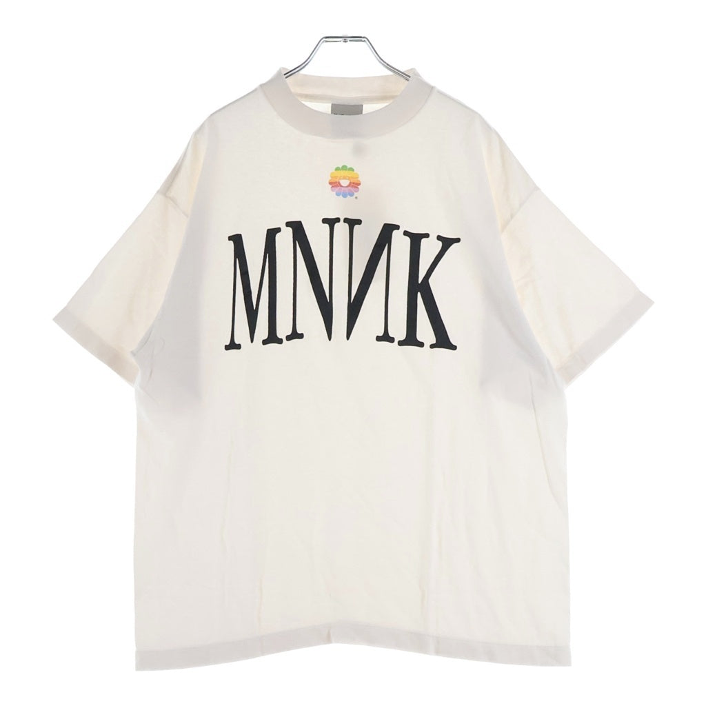 NO BRAND(ノーブランド) mononoke・made【モノノケ・メイド】26SS SS T-SHIRT ロゴ プリント クルーネック半袖Tシャツカットソー ホワイト MT-MK8-0000-001