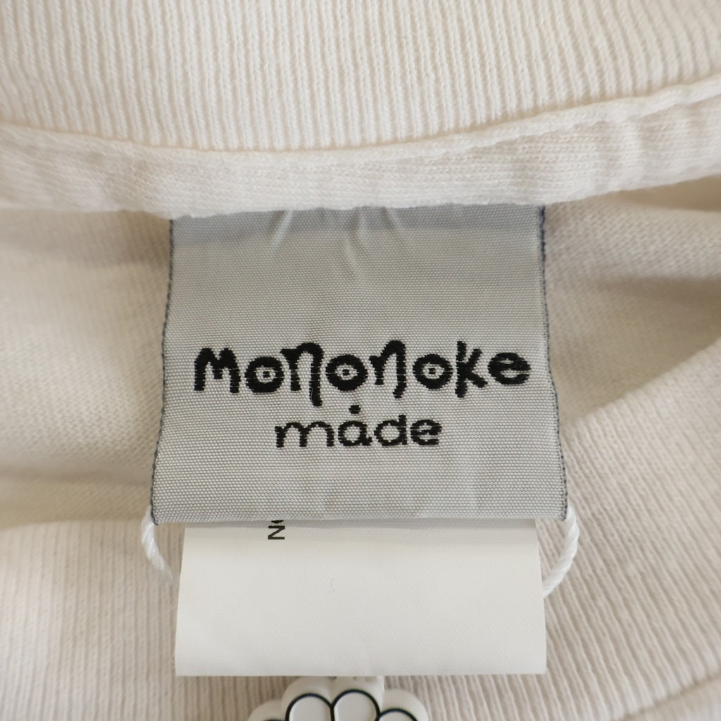 NO BRAND(ノーブランド) mononoke・made【モノノケ・メイド】26SS SS T-SHIRT ロゴ プリント クルーネック半袖Tシャツカットソー ホワイト MT-MK8-0000-001