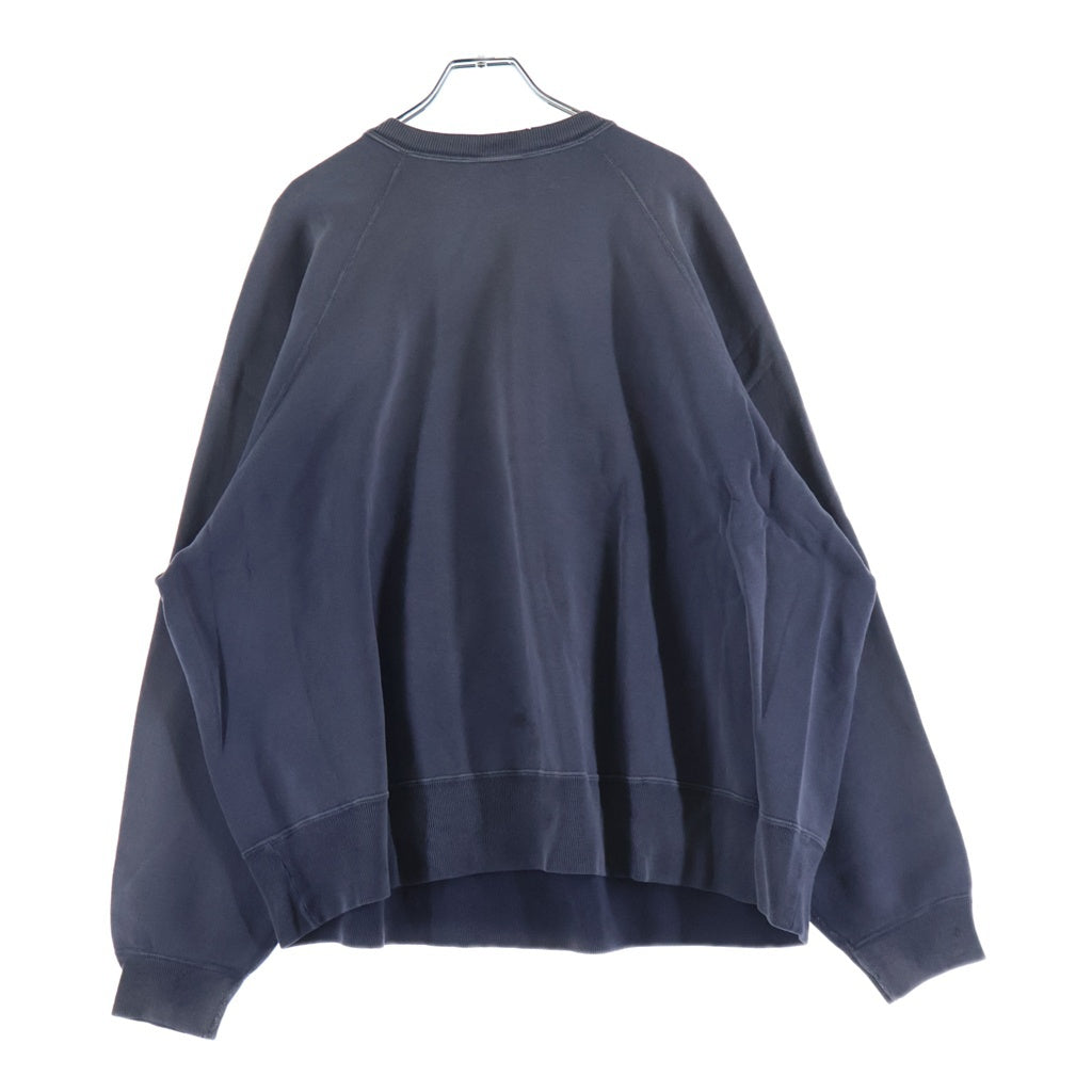 NO BRAND(ノーブランド) mononoke・made【モノノケ・メイド】26SS CREW NECK SWEAT 虎 タイガー プリント クルーネックスウェットトレーナー ネイビー MT-MK8-0000-014