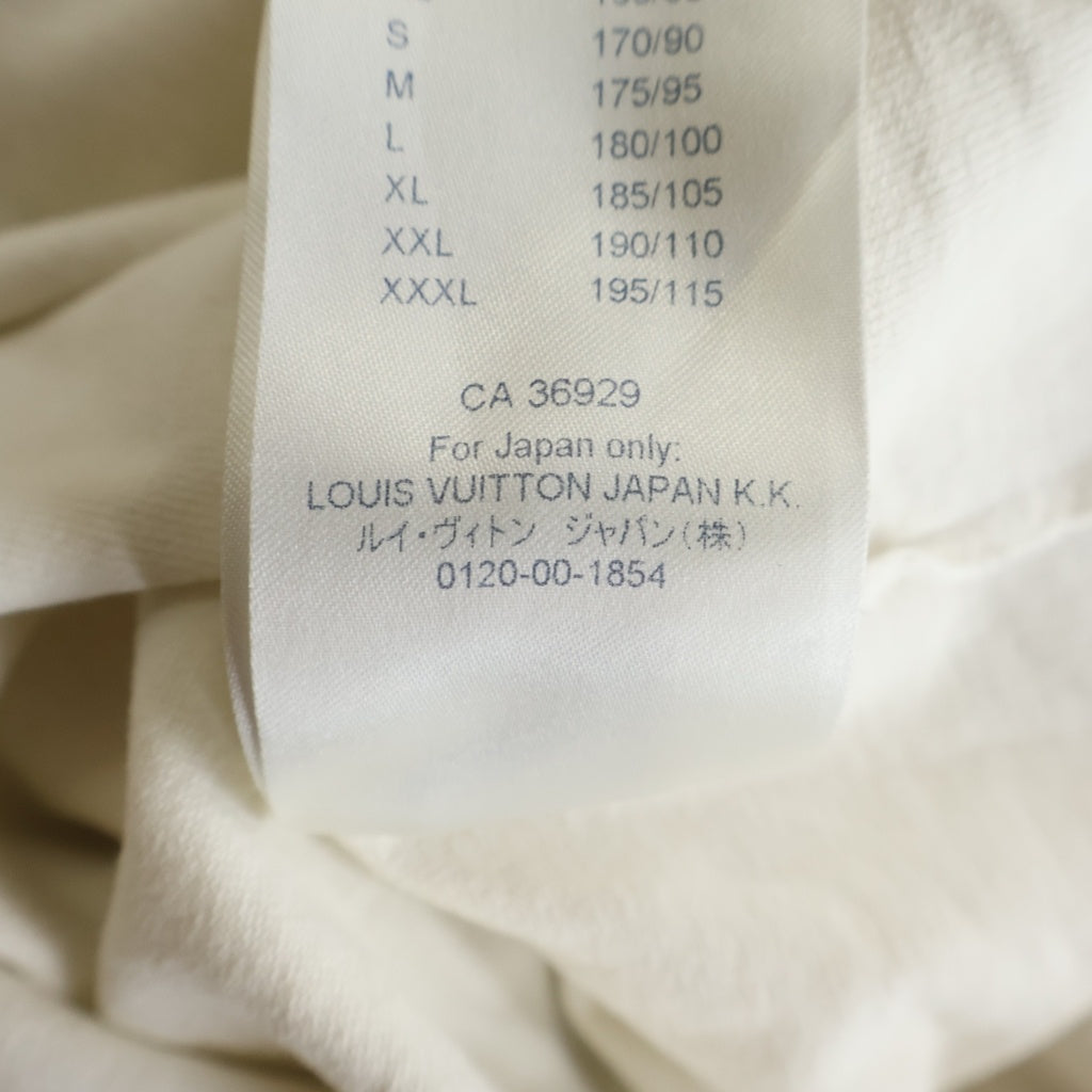 LOUIS VUITTON(ルイヴィトン) 20SS LVプレーン プリント クルーネック半袖Tシャツカットソー ホワイト RM201G NPL HIY38W