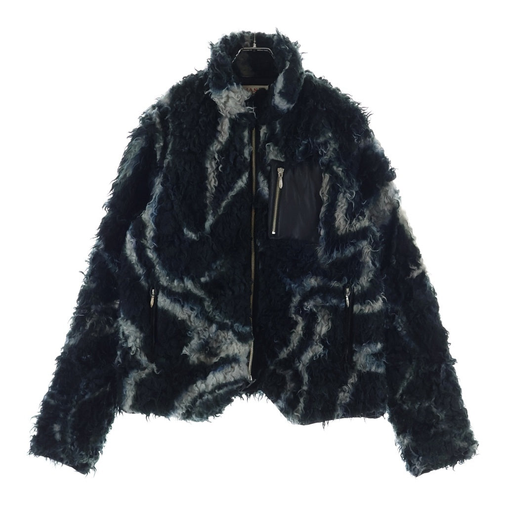 MASU(エムエーエスユー) 22AW FUTURE X ファー ジップアップ ブルゾン ブルー/ブラック MVFW-BL0622