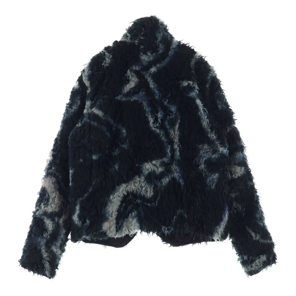 MASU(エムエーエスユー) 22AW FUTURE X ファー ジップアップ ブルゾン ブルー/ブラック MVFW-BL0622