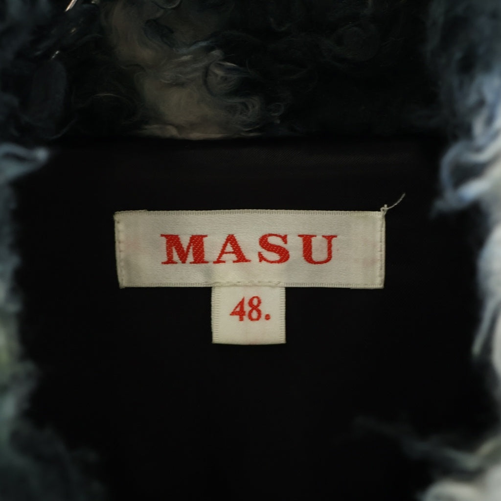 MASU(エムエーエスユー) 22AW FUTURE X ファー ジップアップ ブルゾン ブルー/ブラック MVFW-BL0622