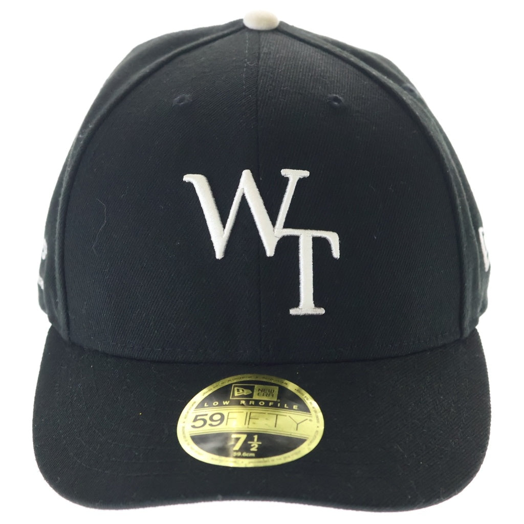 WTAPS(ダブルタップス) ×NEW ERA 59FIFTY ロゴ刺繍 ベースボールキャップ 帽子 ブラック