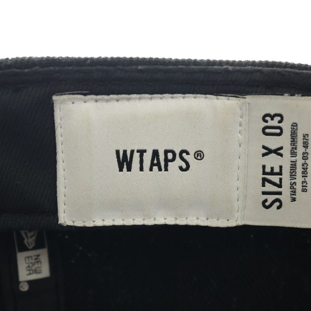 WTAPS(ダブルタップス) ×NEW ERA 59FIFTY ロゴ刺繍 ベースボールキャップ 帽子 ブラック