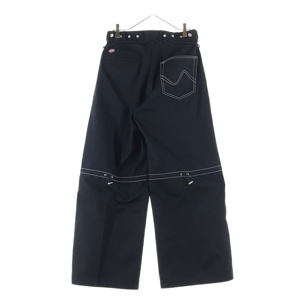 SyuMan(シューマン) 22AW ×Dickies COLOR LINE PANTS カラーラインパンツ トラウザーパンツ ブラック YO-B22sw-17