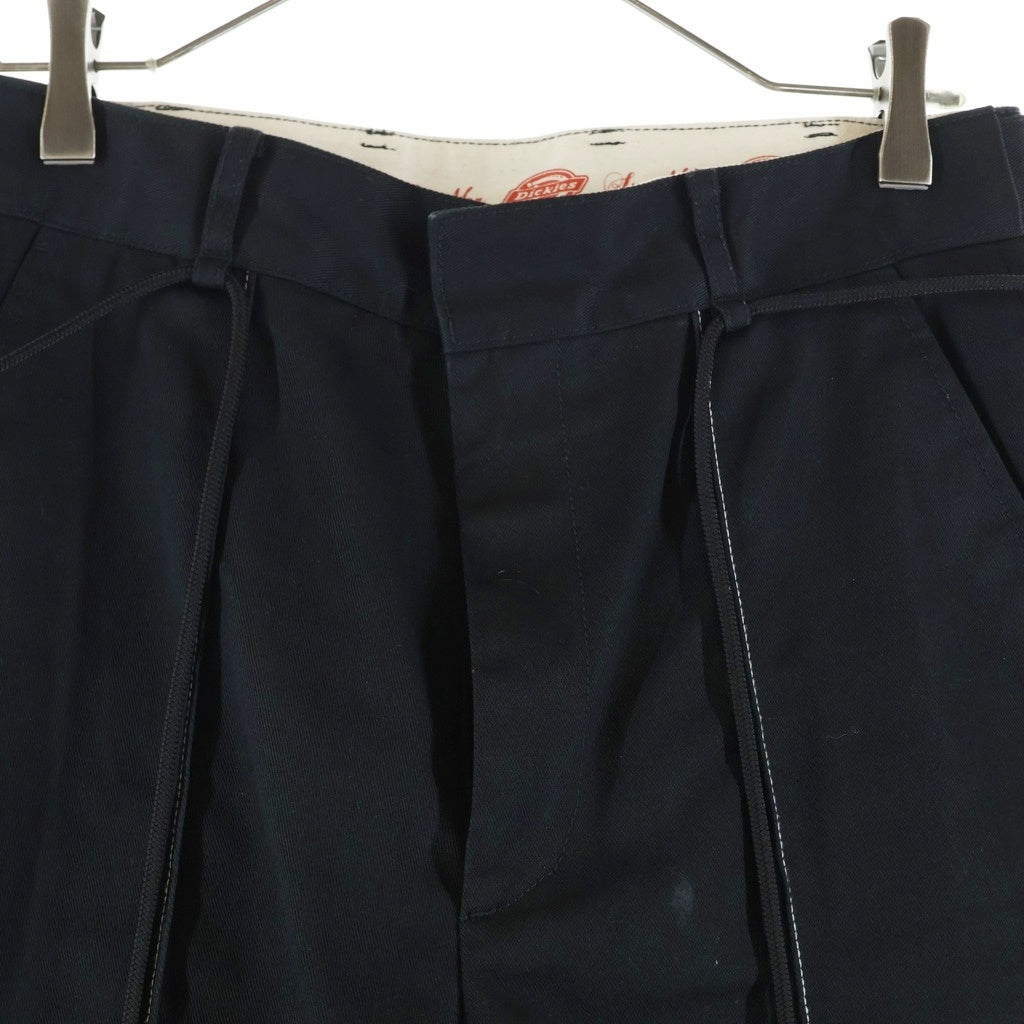 SyuMan(シューマン) 22AW ×Dickies COLOR LINE PANTS カラーラインパンツ トラウザーパンツ ブラック YO-B22sw-17