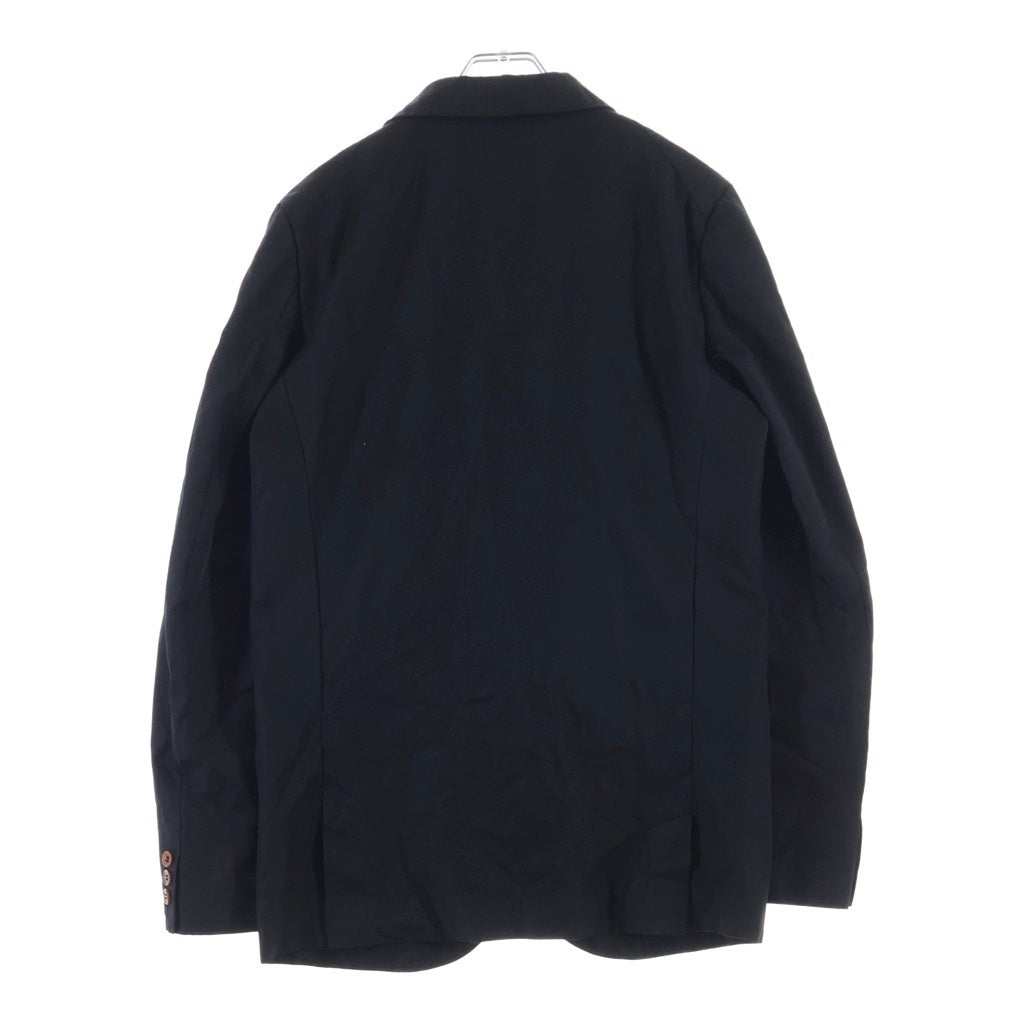 COMME des GARCONS HOMME PLUS(コムデギャルソンオムプリュス) AD2025 ポリエステル縮絨テーラードジャケット ブラック PZ-J008