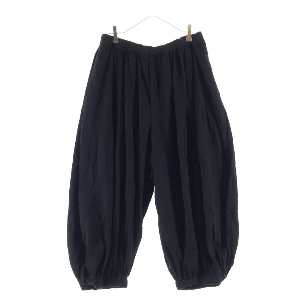 BLACK COMME des GARCONS(ブラックコムデギャルソン) AD2025 エステル太綾 ツイル加工 バルーンサルエルパンツ ブラック 1P-P013