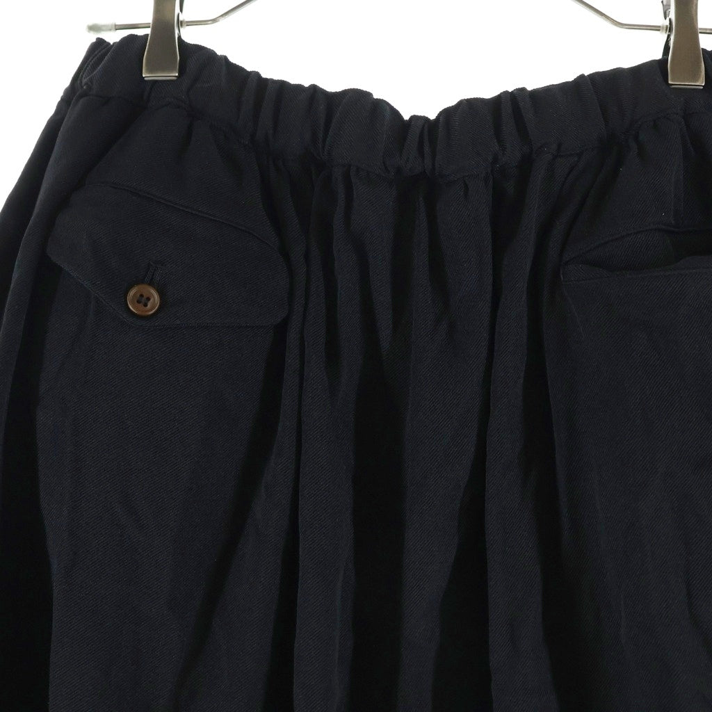 BLACK COMME des GARCONS(ブラックコムデギャルソン) AD2025 エステル太綾 ツイル加工 バルーンサルエルパンツ ブラック 1P-P013