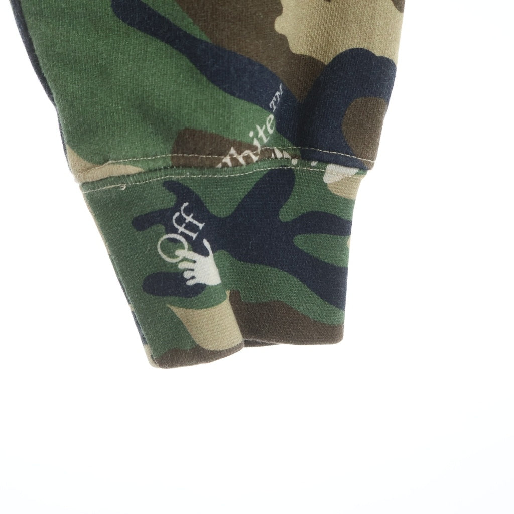 OFF-WHITE(オフホワイト) CAMO LOGO HOODIE カモロゴ 迷彩 プルオーバーパーカー フーディー カーキ OMBB037S21FLE009