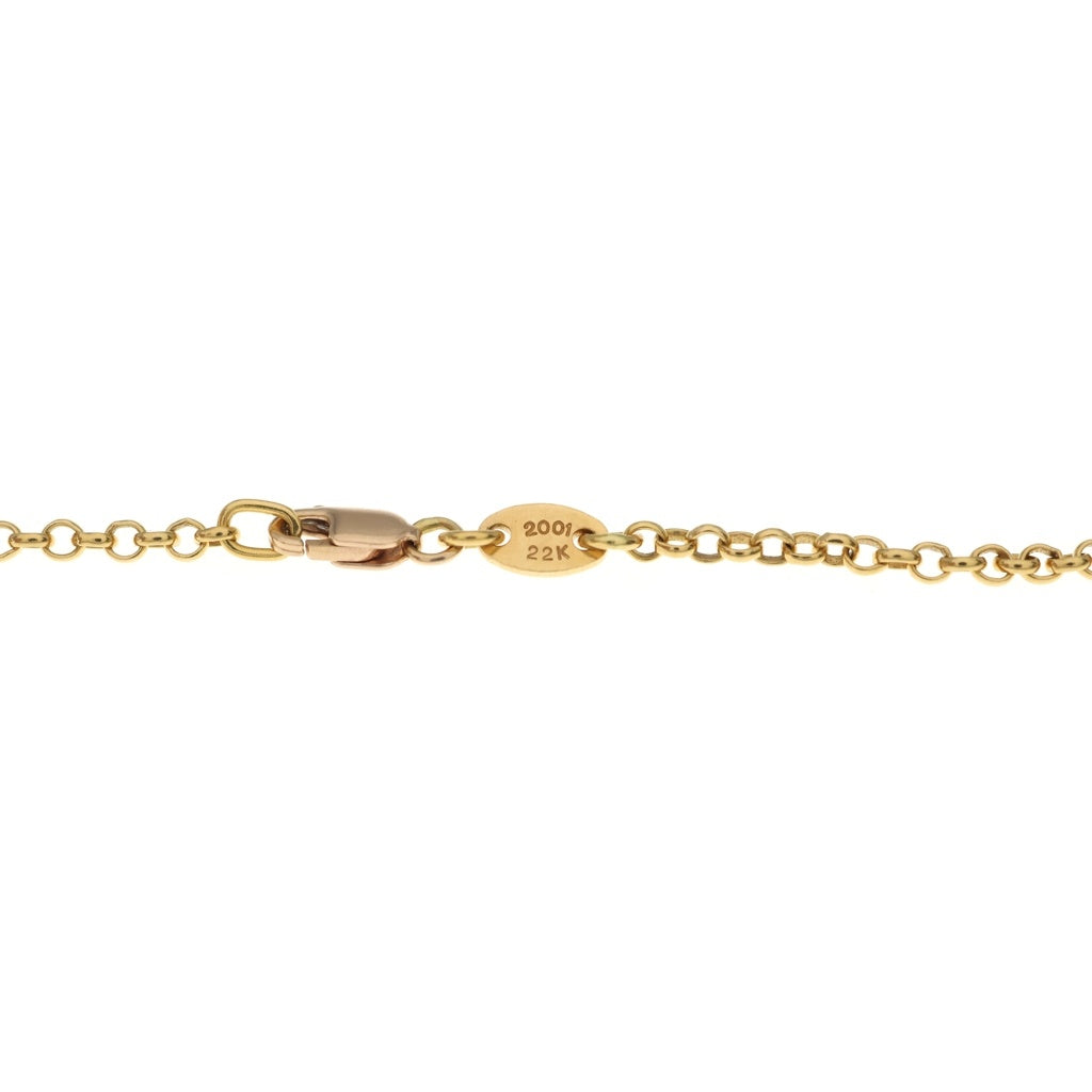 CHROME HEARTS(クロムハーツ) 22K NECKCHAIN R20 ロールチェーンネックレス 20inch ゴールド BCA011