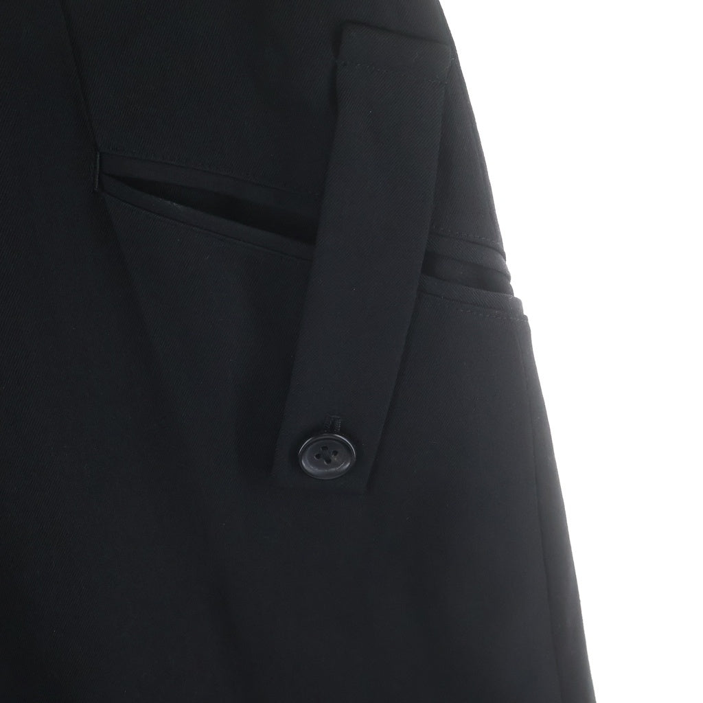 Yohji Yamamoto POUR HOMME(ヨウジヤマモト プールオム) 23AW 重ね衿3BSJ ウールテーラードジャケット ブラック HJ-J19-100