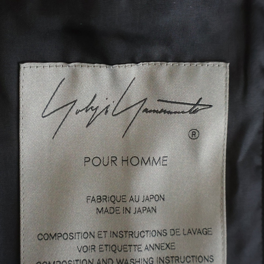 Yohji Yamamoto POUR HOMME(ヨウジヤマモト プールオム) 23AW 重ね衿3BSJ ウールテーラードジャケット ブラック HJ-J19-100