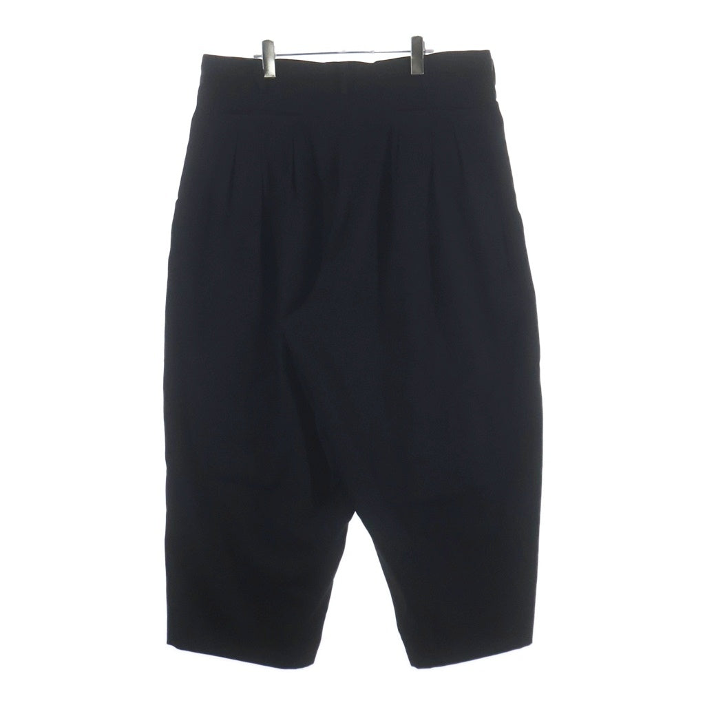 Y's for men(ワイズフォーメン) 24SS TACK WAIST PANTS MS-P22-100 タック ウエストパンツ ワイドスラックス ブラック