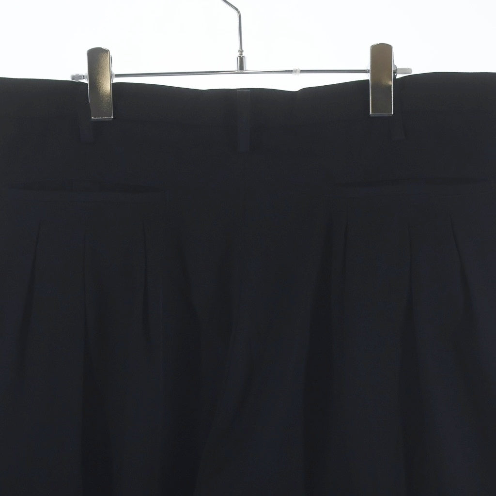 Y's for men(ワイズフォーメン) 24SS TACK WAIST PANTS MS-P22-100 タック ウエストパンツ ワイドスラックス ブラック