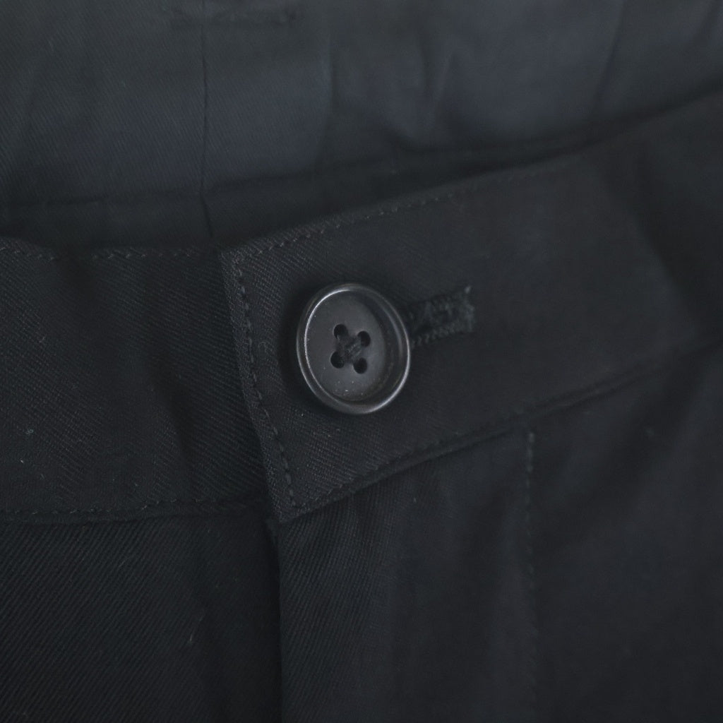 Y's for men(ワイズフォーメン) 24SS TACK WAIST PANTS MS-P22-100 タック ウエストパンツ ワイドスラックス ブラック