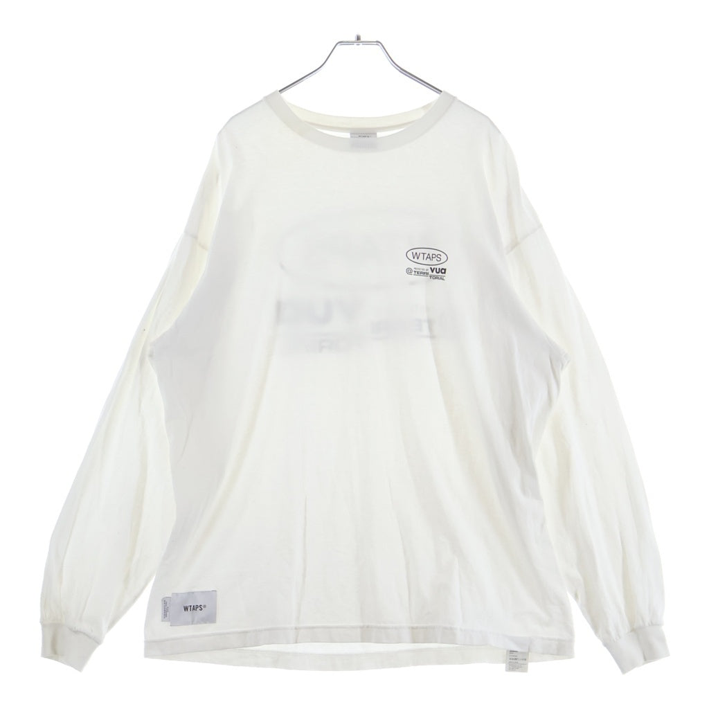 WTAPS(ダブルタップス) 25AW PROTECTED BY TERRITORIAL L/S Tee 両面プリント クルーネック長袖Tシャツカットソー ロングスリーブ ロンT ホワイト 252ATDT-TM02