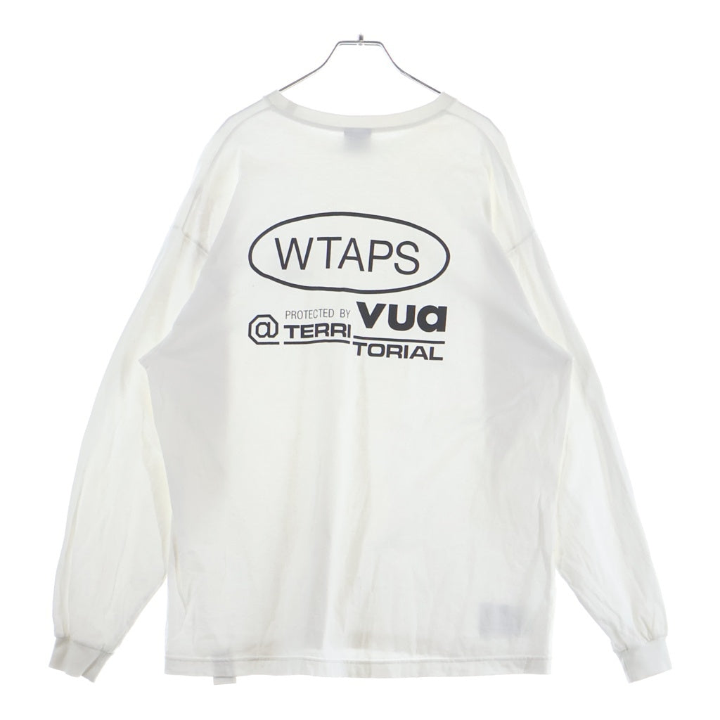 WTAPS(ダブルタップス) 25AW PROTECTED BY TERRITORIAL L/S Tee 両面プリント クルーネック長袖Tシャツカットソー ロングスリーブ ロンT ホワイト 252ATDT-TM02