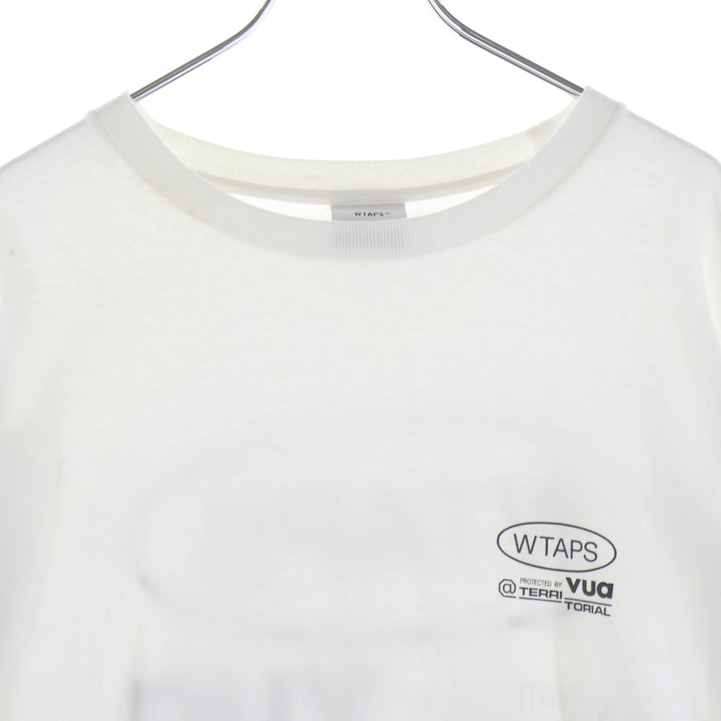 WTAPS(ダブルタップス) 25AW PROTECTED BY TERRITORIAL L/S Tee 両面プリント クルーネック長袖Tシャツカットソー ロングスリーブ ロンT ホワイト 252ATDT-TM02