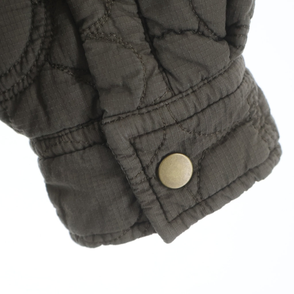 Acne Studios(アクネ ストゥディオズ) Green Olive Quilted Cotton Snaps Shirt Jacket FN-MN-OUTW000775 フラワー刺繍 コットンシャツジャケット オリーヴ