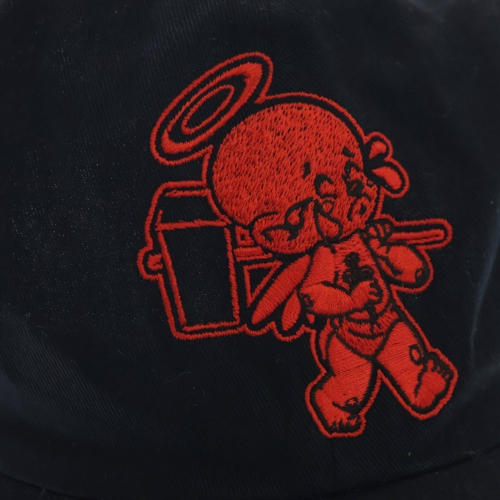 SAINT MICHAEL(セントマイケル) 22SS ×Denim Tears LOGO BBY MICHAEL ロゴデザイン ベイビー マイケル ベースボールキャップ 帽子 ブラック SM-S22-0000-085