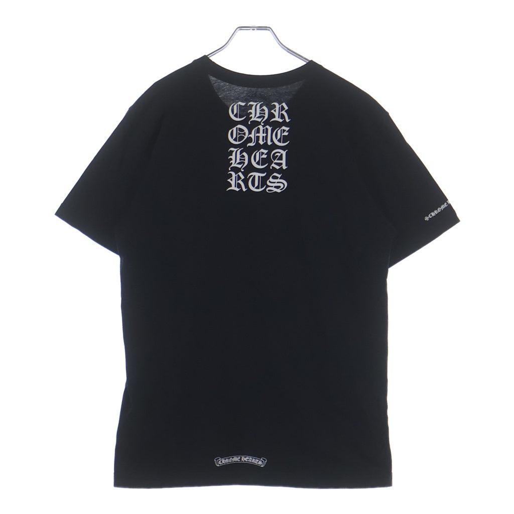 CHROME HEARTS(クロムハーツ) VERTICAL LOGO バーティカルロゴ プリント 半袖Tシャツ カットソー ブラック