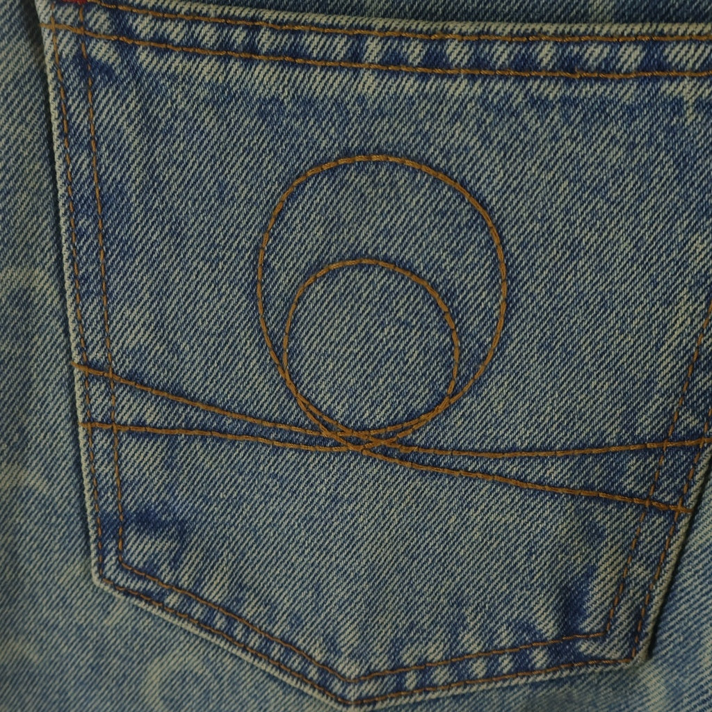 MARINE SERRE(マリーン セル) 25SS MOON LASER DENIM LOOSE JEANS LIGHT BEIGE ムーン レーザー ルーズデニムパンツ ジーンズ インディゴ