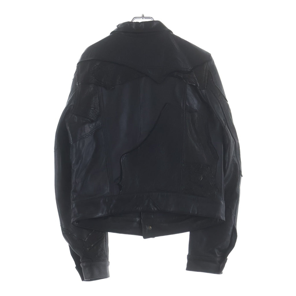 NO BRAND(ノーブランド) ANTANTI (アントアンチ) 25AW TYPE 0 JACKET SCRAP LEATHER タイプ0 スクラップ レザージャケット ブラック