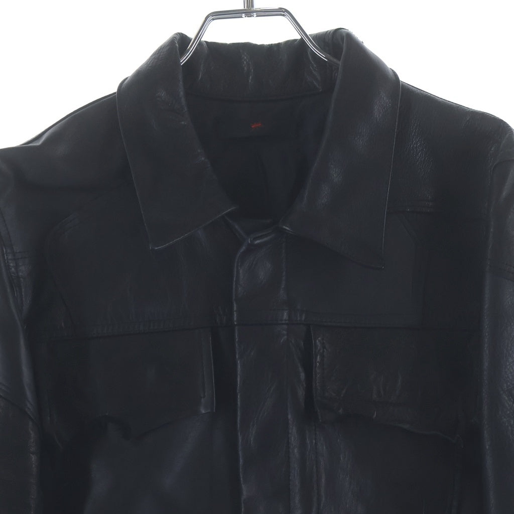 NO BRAND(ノーブランド) ANTANTI (アントアンチ) 25AW TYPE 0 JACKET SCRAP LEATHER タイプ0 スクラップ レザージャケット ブラック