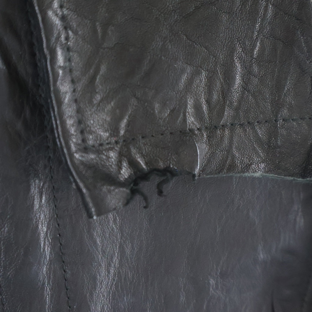 NO BRAND(ノーブランド) ANTANTI (アントアンチ) 25AW TYPE 0 JACKET SCRAP LEATHER タイプ0 スクラップ レザージャケット ブラック